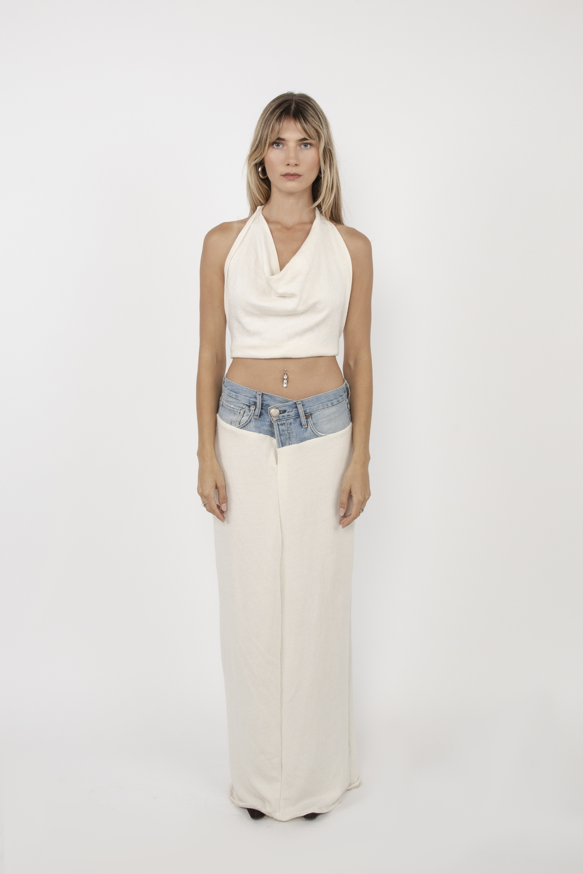 90&#39;s Maxi Skirt Ivory