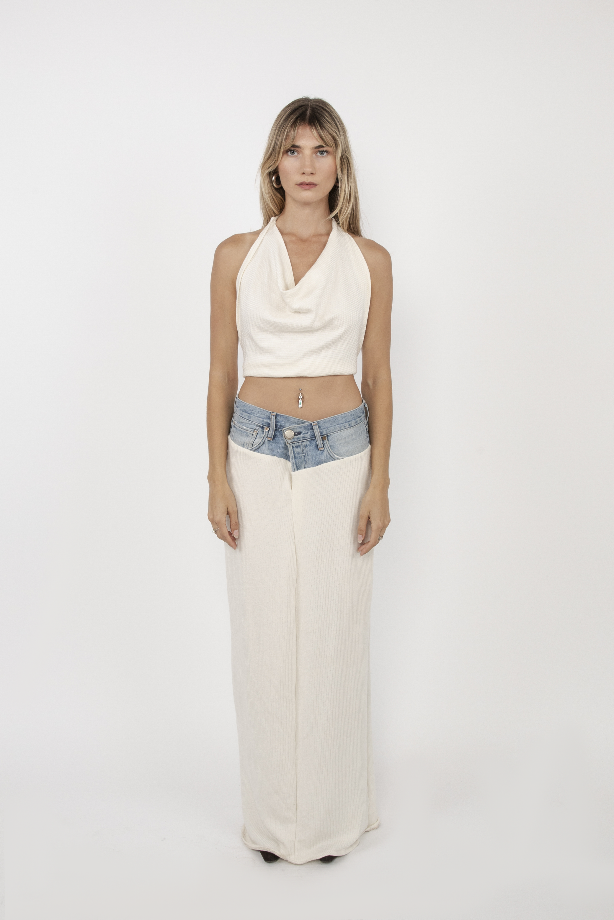 90&#39;s Maxi Skirt Ivory