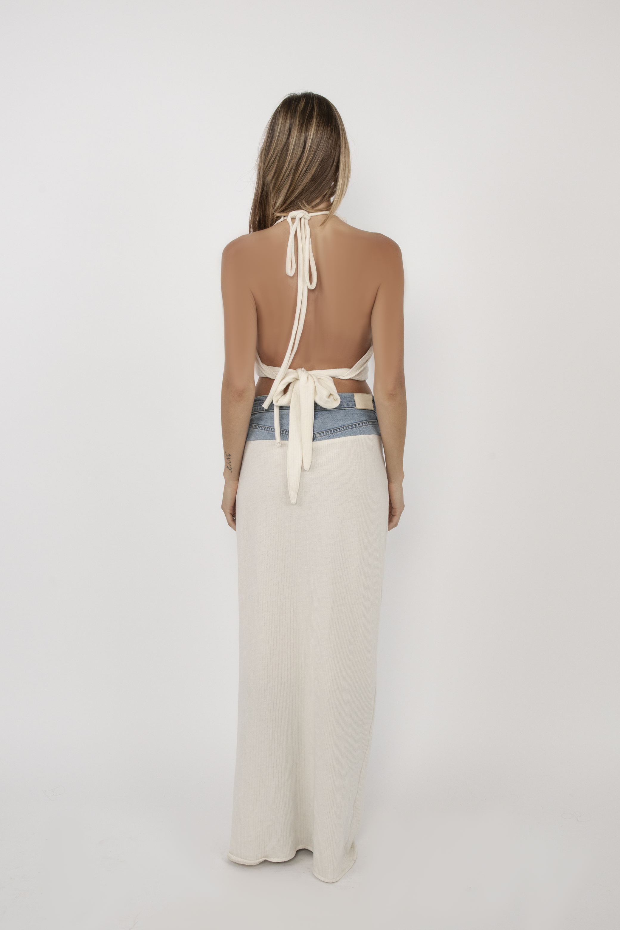 90&#39;s Maxi Skirt Ivory