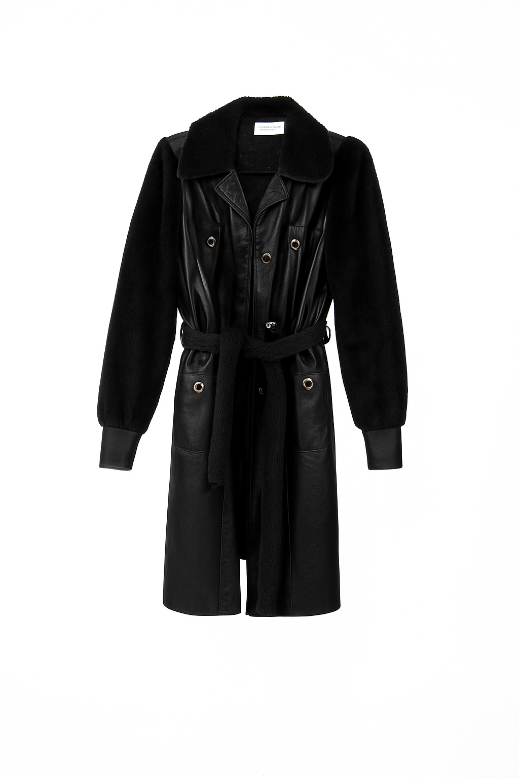 Paint it Black Leather Trench