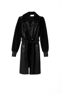 Paint it Black Leather Trench