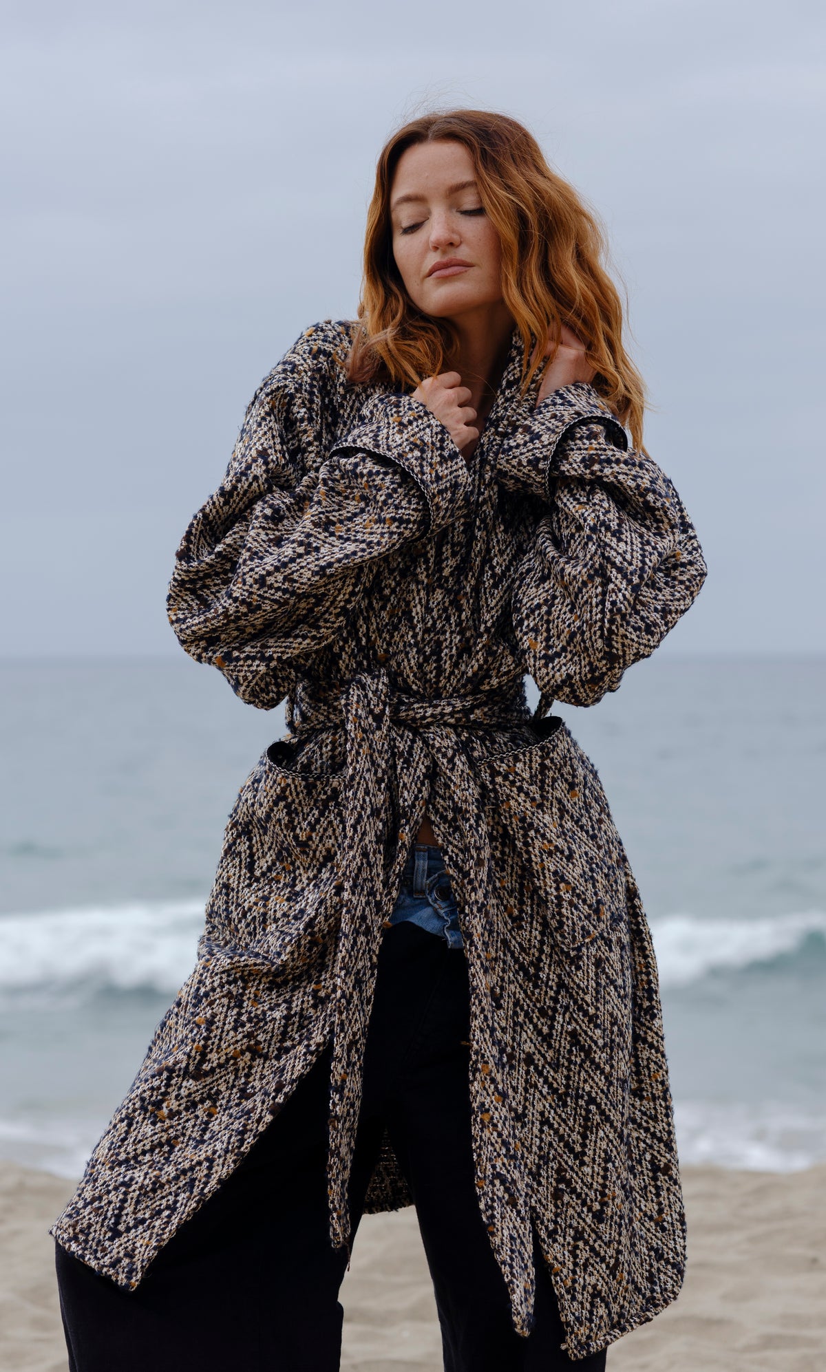 Venice Chevron Full Length Sweater