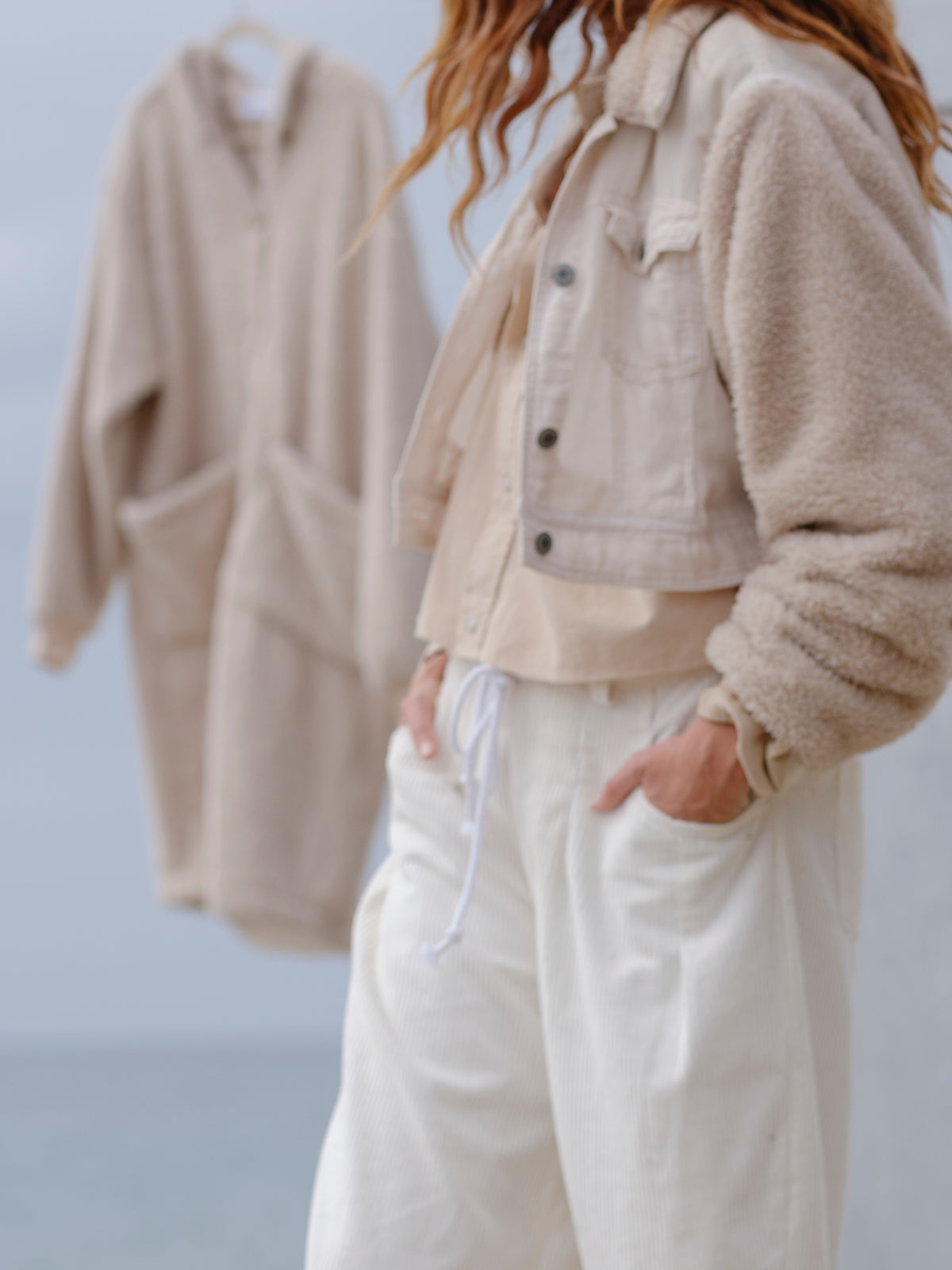 Vintage White/Sheep Varsity Jacket