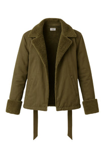 Olive Sherpa Trench