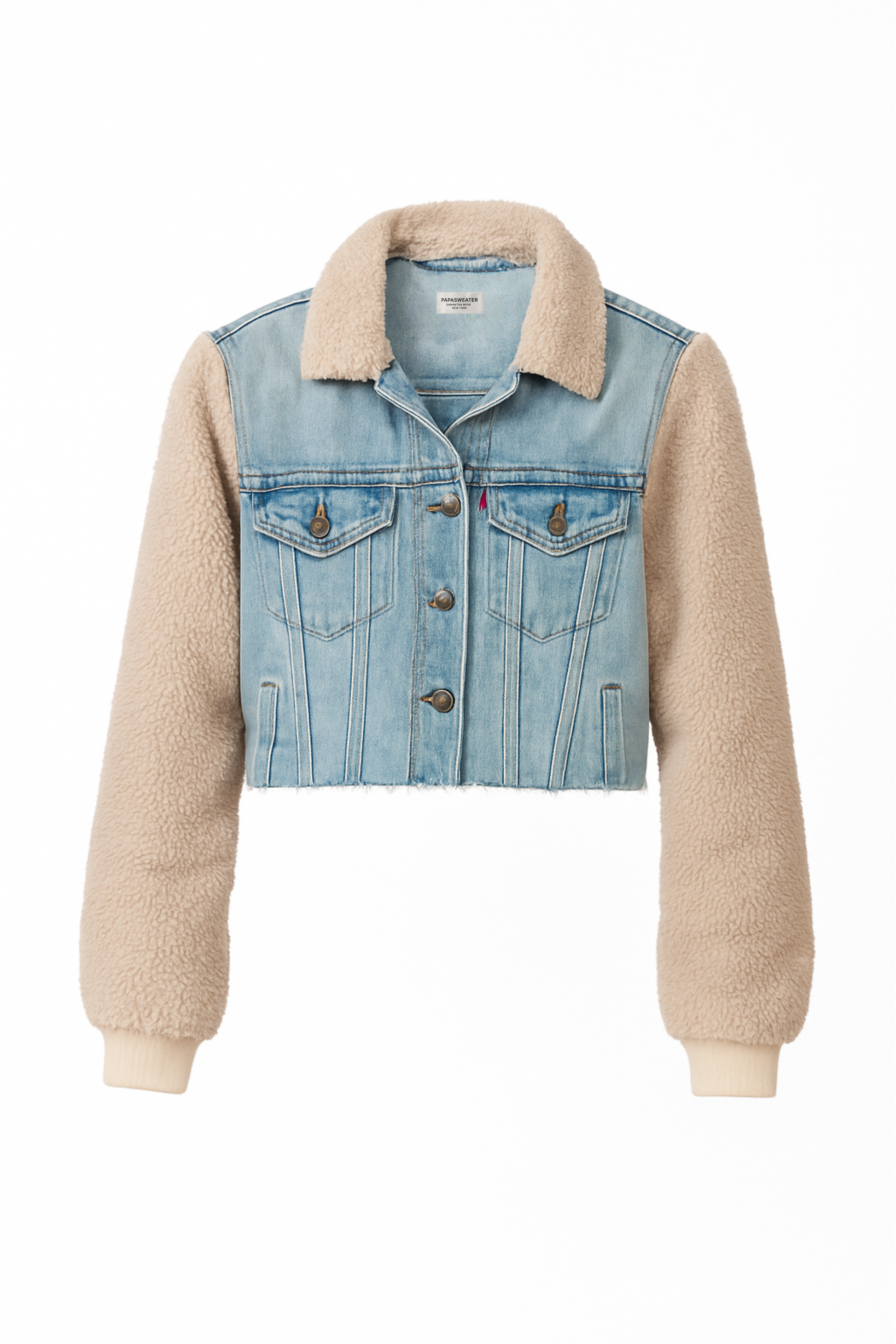 Varsity Denim Crop