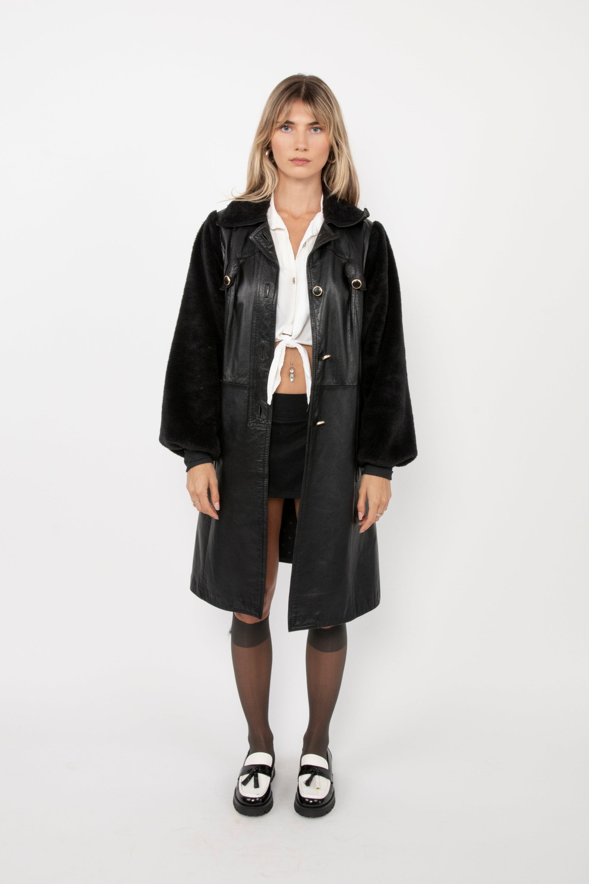 Paint it Black Leather Trench